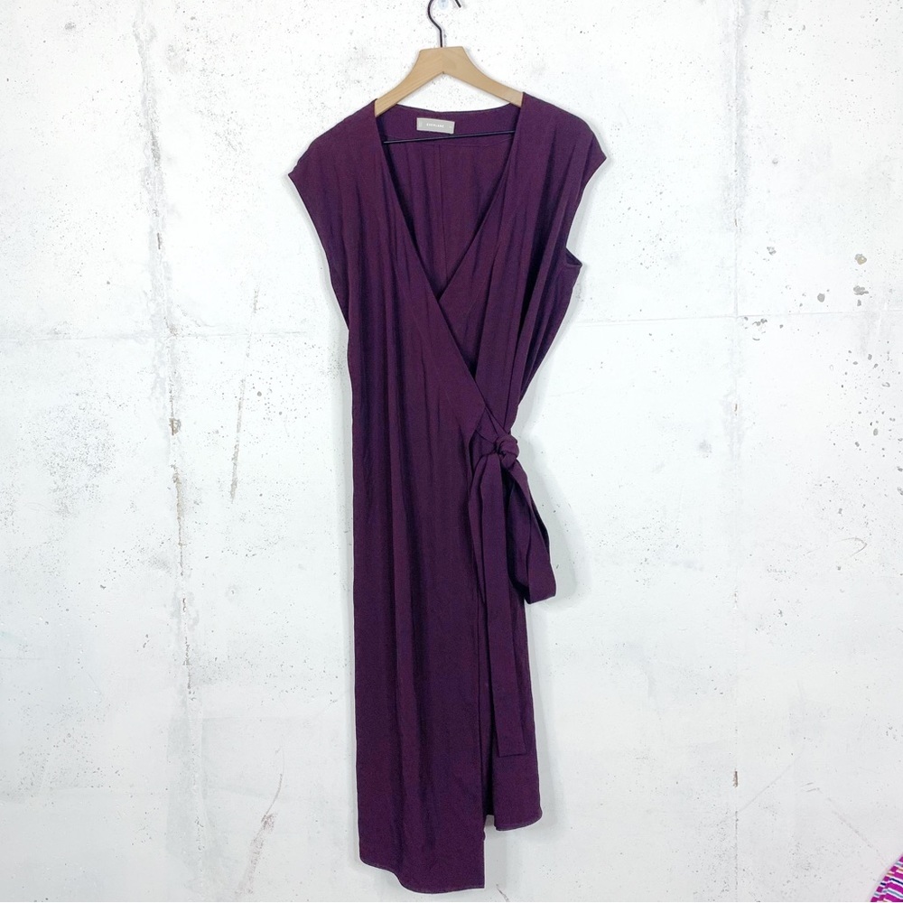 Everlane Japanese Go Weave Short Sleeve Wrap Dress Size 10
